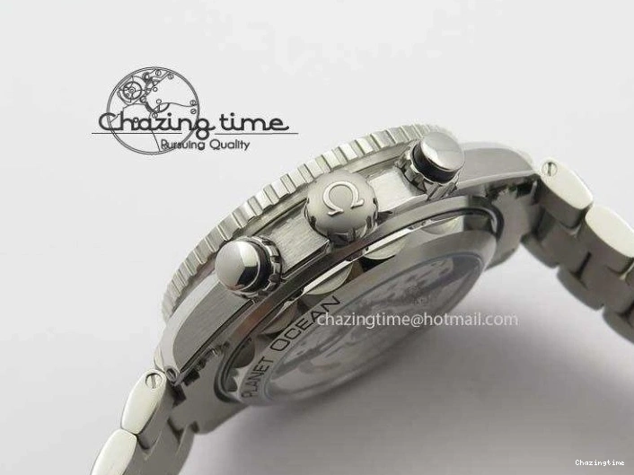 1223 Planet Ocean Master Chronometer Chrono SS OM 1:1 Best Edition Gray Dial On SS Bracelet A Reliable 8180